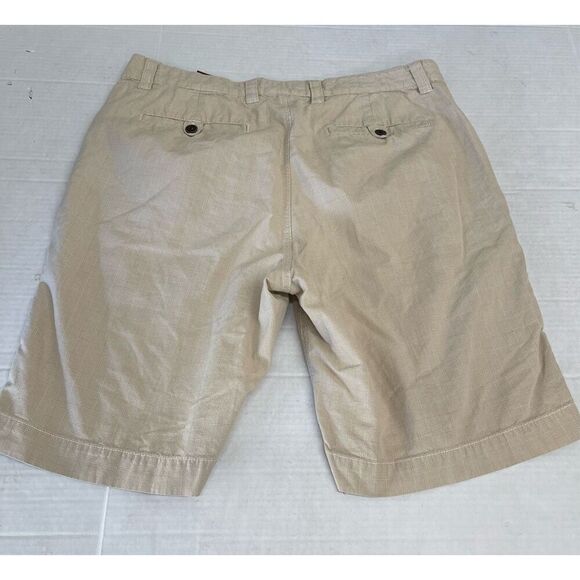 Bob Timberlake Men's Flat Front 100%‎ Cotton Khaki Check Chino Shorts 36 A19 - Picture 6 of 6